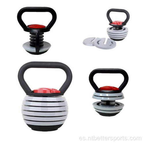 Agarre de peso portátil de Kettlebell ajustable de hierro en efectivo